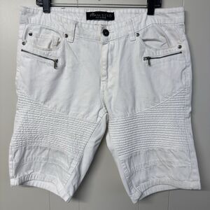 Marc Ecko Cut And Sew Denim White Shorts Men Size 34 GUC